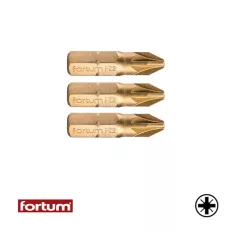 Fortum 4741372  PZ2x25 mm TiN bit (1/4") 3 db-os