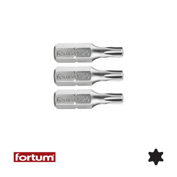 Fortum 4741420 torx TX20x25 mm bit 3 db-os (1/4")