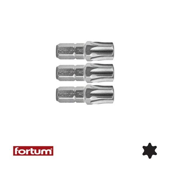 Fortum 4741445 torx TX45x25 mm bit 3 db-os (1/4")