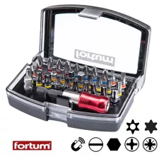   Fortum 4743500 bit behajtó készlet bittartóval 32 db-os (mágneses)