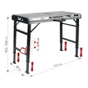 Fortum 4759970 hegesztő munkaasztal 107x53 cm - max 454 kg  (összecsukható)