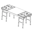 Fortum 4759990 munkaasztal 85x60 cm - max 450 kg  (összecsukható)