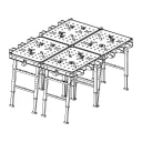 Fortum 4759990 munkaasztal 85x60 cm - max 450 kg  (összecsukható)