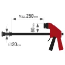 Fortum 4759991 függőleges gyorsszorító munkaasztalhoz, 0-250 mm