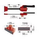Fortum 4759992 vízszintes gyorsszorító munkaasztalhoz, 0-120 mm