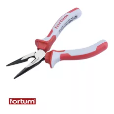   Fortum 4770311 félkerek csőrű fogó (rádiófogó), 160 mm (CrV.) (TPR markolat)