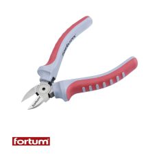   Fortum 4770402 műszerész oldalcsípő fogó, 125 mm (CrV.) (TPR markolat)