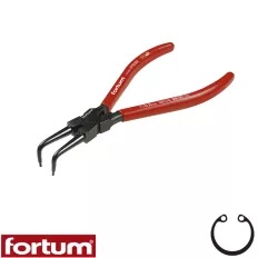   Fortum 4770502 Seeger-gyűrű fogó, belső, 90 fokos, 140 mm (CrV.) (10-25 mm)