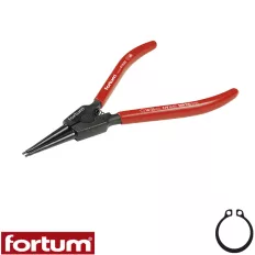   Fortum 4770503 Seeger-gyűrű fogó, külső, egyenes, 140 mm (CrV.) (10-25 mm)