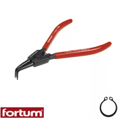   Fortum 4770504 Seeger-gyűrű fogó, külső, 90 fokos, 140 mm (CrV.) (10-25 mm)