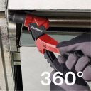 Fortum 4770628 szegecsanya és popszegecs húzó fogó, 2in1 - 260 mm (forgatható fej)