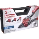 Fortum 4770638 szegecshúzó és lyukasztó fogó, 3in1, 260 mm