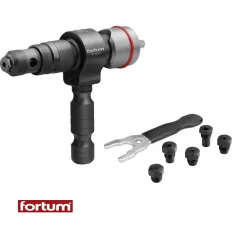   Fortum 4770663 mechanikus popszegecshúzó fúrógéphez, 2.4-6.4 mm