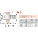 Fortum 4770675 szegecscsavar készlet, acél, M5x12 - 50 db (0,5-3,0 mm vtg, horganyzott)
