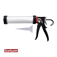   Fortum 4770826 zárt kinyomópisztoly (alumínium) (kevert anyagokhoz), 360 fokban elforgatható ház, 400ml