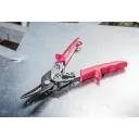 Fortum 4770901 lemezvágó olló, egyenes és jobbos vágásokhoz, áttételes, 255 mm