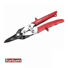   Fortum 4770902 lemezvágó olló, egyenes és íves vágásokhoz, áttételes, 255 mm