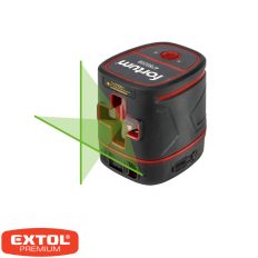   FORTUM 4780208 zöld keresztlézer, Li-Ion akkus - 30 m (önszintező)