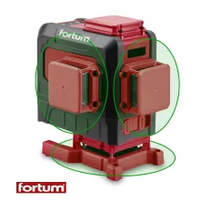   Fortum 4780216 automatikus lézeres vízszintező (önszintező) (zöld lézersugár), 3D