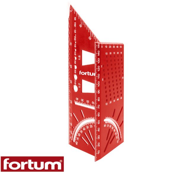 Fortum 4784104 asztalos 3D T-derékszög, eloxált alu, 215x72x63 mm