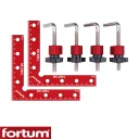 Fortum 4784120 derékszög szorító szett, alumínium - 140x140 mm