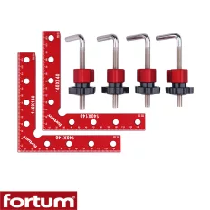   Fortum 4784120 derékszög szorító szett, alumínium - 140x140 mm