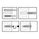 G&B HGSB06 műanyag pórusbeton dübel 10x50 mm