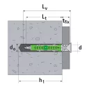 G&B BI-FIX 2K műanyag dübel peremmel 5x27