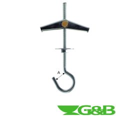 G&B ANCORA DE2 rugós billenőhorog kampóval M4x75