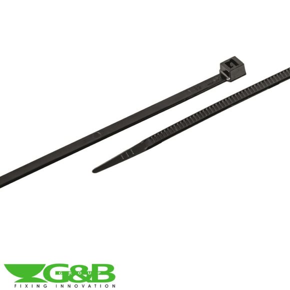 G&B kábelkötegelő PA 6.6 fekete 2,5x100 mm