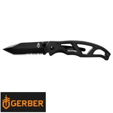  Gerber Paraframe I. Black zsebkés, tanto pengével (félig fogazott)