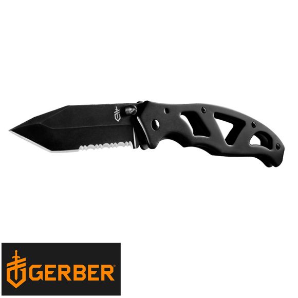 Gerber Paraframe II. Black zsebkés, tanto pengével (félig fogazott)