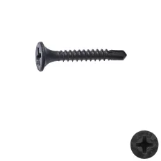   önfúró gipszkarton csavar fémmenettel 3,5x25 PH (trombitafejű, foszfátozottzott)
