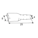 GL 05297 szigetelő gallér csúszósaruhoz (6,3 mm)