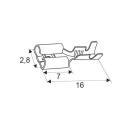 GL 05298 csúszósaru aljzat 2,8 mm (ónozott)