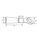 GL 05404FK szigetelt gyűrűs saru, fekete - 4 mm