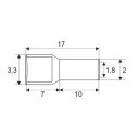 GL 05490 szigetelt érvéghüvely fekete 1,5 mm2 - 10 mm