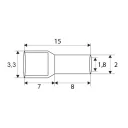 GL 05496 szigetelt érvéghüvely fekete 1,5 mm2 - 8 mm