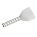 GL 05720 szigetelt iker érvéghüvely fehér 2x0,5 mm2 - 8,5 mm