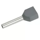 GL 05721 szigetelt iker érvéghüvely szürke 2x0,75 mm2 - 8,5 mm