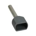 GL 05721 szigetelt iker érvéghüvely szürke 2x0,75 mm2 - 8,5 mm