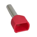 GL 05722 szigetelt iker érvéghüvely piros 2x1,0 mm2 - 8,5 mm