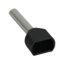 GL 05723 szigetelt iker érvéghüvely fekete 2x1,5 mm2 - 12 mm