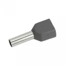GL 05725 szigetelt iker érvéghüvely sötétszürke 2x4 mm2 - 12 mm