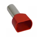 GL 05727 szigetelt iker érvéghüvely piros 2x10 mm2 - 14,5 mm