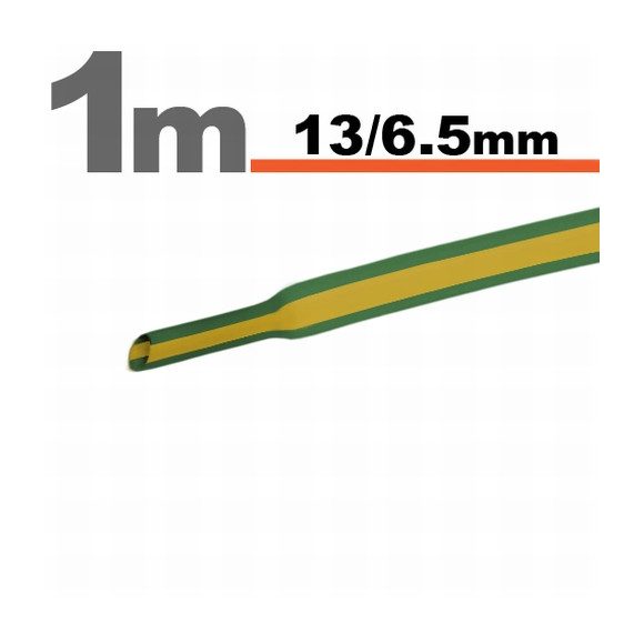 GL 11024X zöld-sárga zsugorcső 13/6,5 mm - 1m