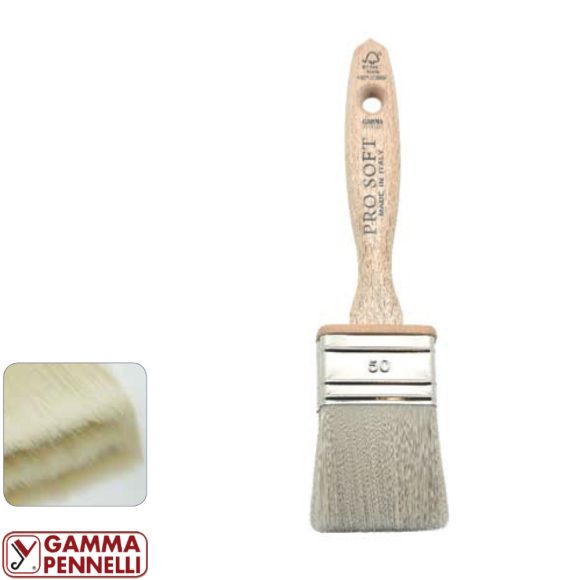 Gamma Pennelli Pro Soft S427 profi univerzális ecset, kocka 100 mm (fa nyél)