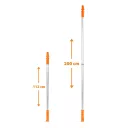 Handy 11199A alu teleszkópos nyél, menetes és bütykös vég - 112-200 cm
