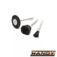   Handy 10125-11 mini műanyag tisztítókefe készlet egyenes csiszolóhoz, Ø 3.1 mm, 3 darabos