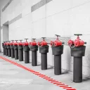 Handy 11078B veszélyt jelző ragasztószalag, piros-fehér 50mm x 33m